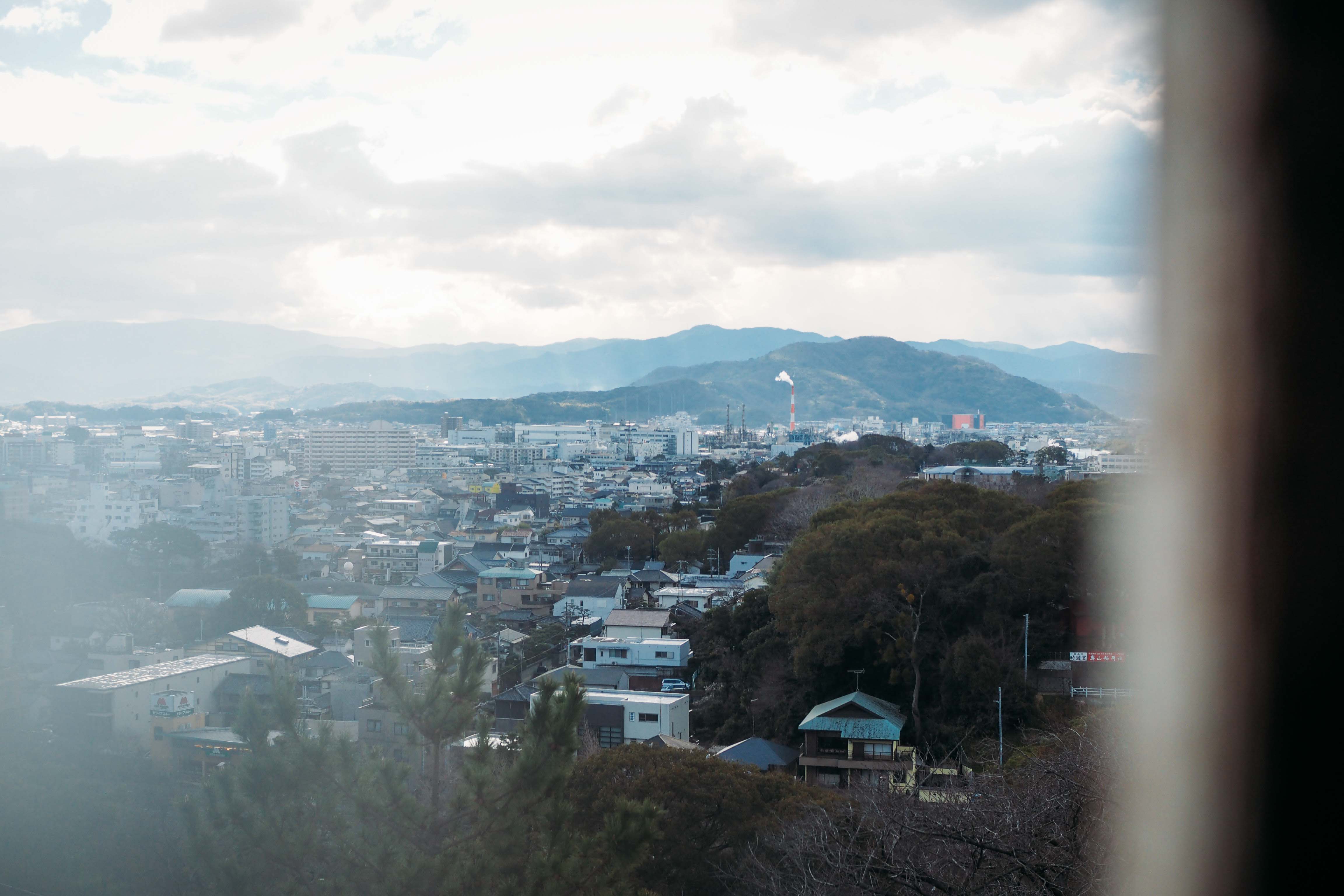 The moving windows, train ride through in central Japan.