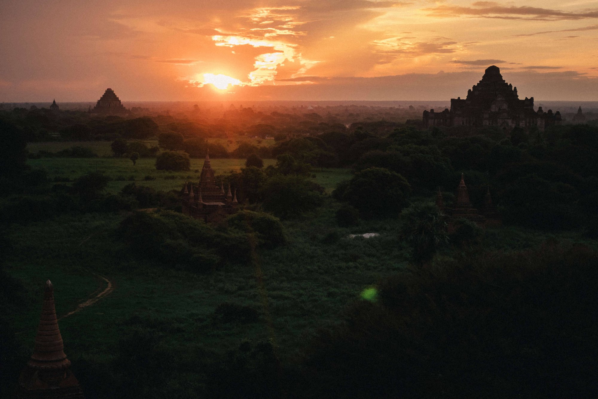 The Temple route in Myanmar